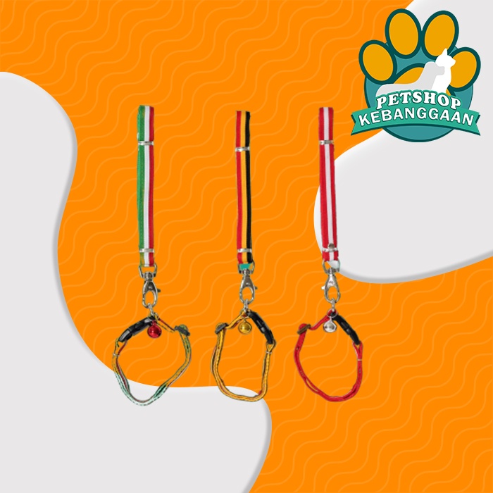 Harness Tali Kalung Motif Bell Lonceng Sedang Anjing Kucing Kelinci