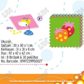Puzzle Matras EVAMAT Gambar Buah Tikar Karpet Evamats Playmat Mainan Anak Bayi Murah