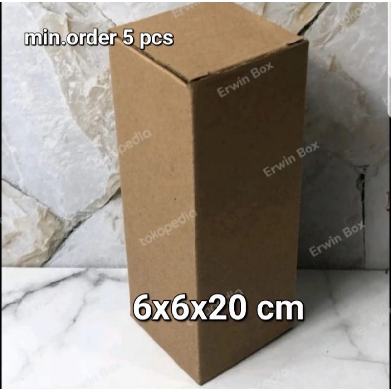 

Kardus Box uk. 6x6x20 cm Kotak Die Cut Botol.DB