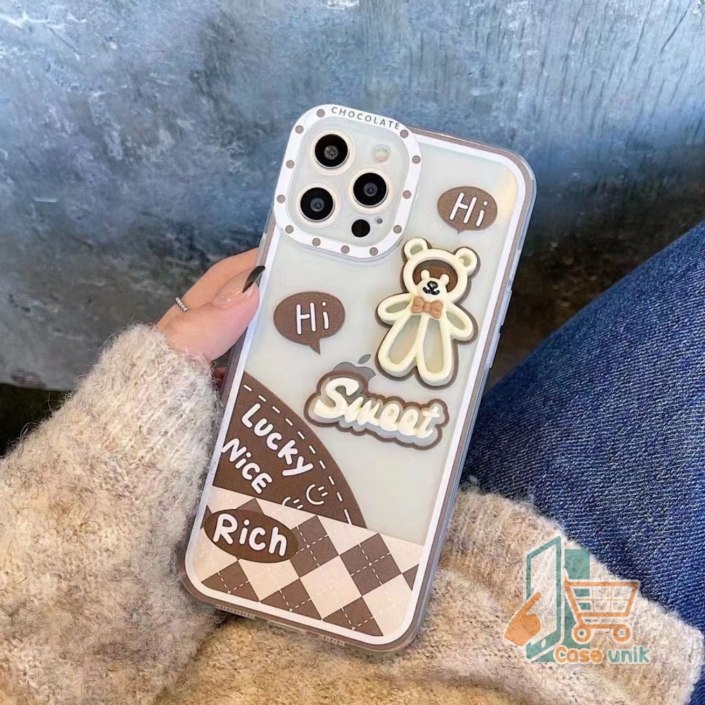 SS111 SOFTCASE 3D BEAR OPPO A17 A17K RENO 8T 4G 4F 5F F17 F19 PRO 5 6 7 8 7Z A96 CS4799