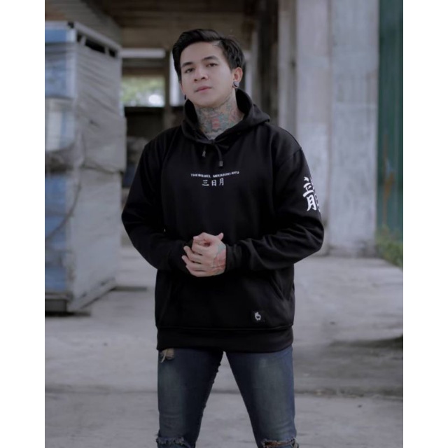 Jaket Hoodie Pria wanita Original Bojiel Hitam Naga gambar sweater sablon