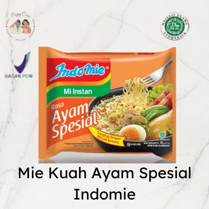 

INDOMIE KUAH AYAM SPESIAL 1PCS Mie Kuah Mi Instan Ayam Spesial 68gram