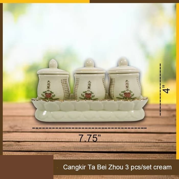 Cangkir puja sembahyang Ta Pei Cou 3 Pcs Per Set