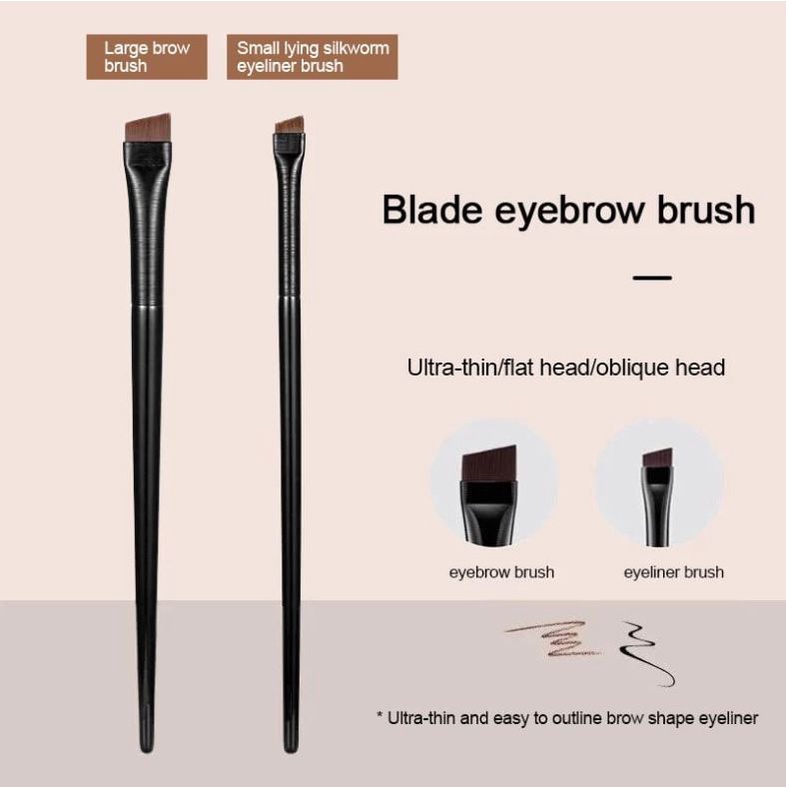 (NCS) Kuas Alis Hitam Pen Eyebrow Brush Bahan Bulu Sintetis Super Tipis brush Eyeliner Mata Untuk Alat Makeup Kecantikan Brushes Makeup Face MAC