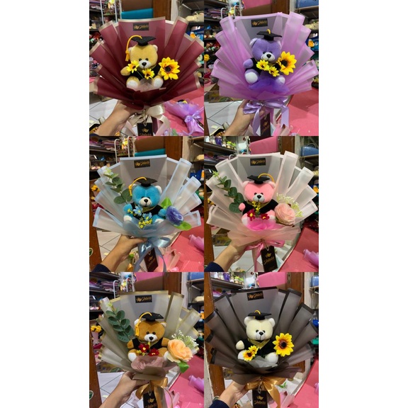 Bouket Boneka Wisuda Mini | Bouket Bunga | Premium Mini | Buket Premium Mini