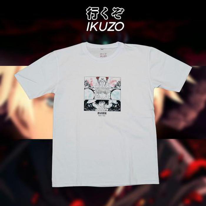 Baju Anime Jujutsu kaisen | Ikuzo.studio | Kaos Anime | Gojo | Sukuna_hf1267