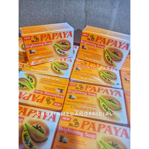 SABUN PEPAYA RDL ORIGINAL 100% - CARICA PAPAYA SOAP PEPAYA ORI ASLI 135 G - MENGHALUSKAN MENCERAHKAN KULIT