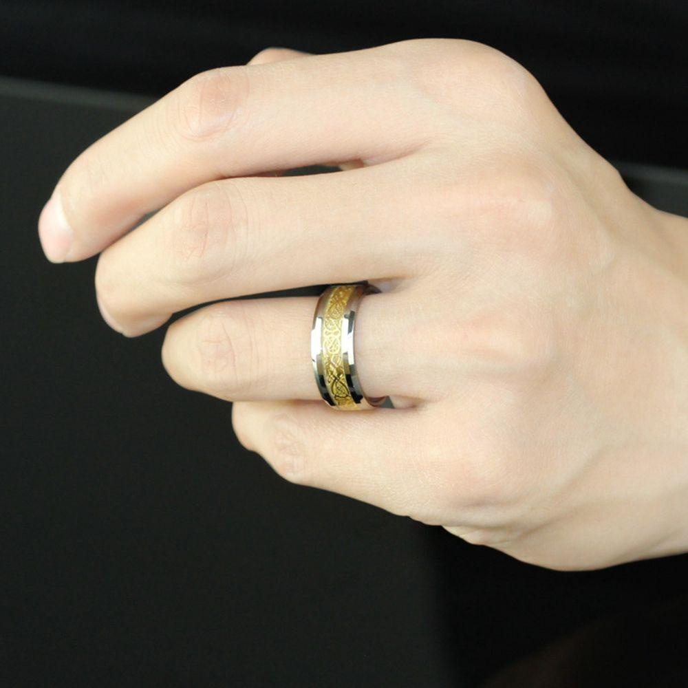Agustina Pola Naga Cincin Vintage Hip Hop Aksesoris Perhiasan Neon Jari Cincin Baja Titanium Beberapa Ukuran Pria Rings