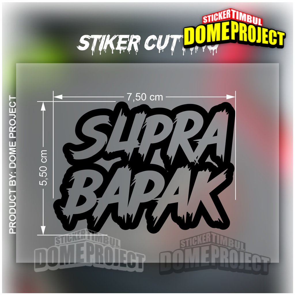 Stiker Supra Bapak Stiker Motor Cutting 3 Varian Warna