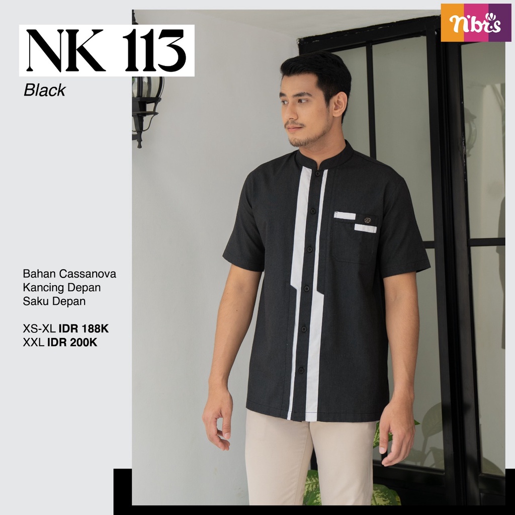 Nibras Koko NK 113 Bahan Cassanova Atasan Pria Modern Outfit Casual by NIbras bisa COD