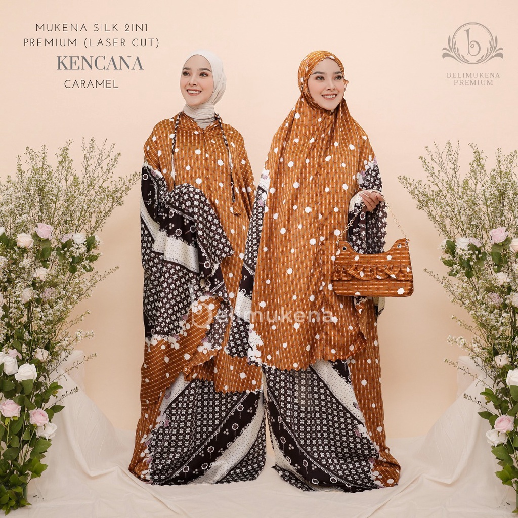 Mukena Dewasa Silk 2in1 Premium Laser Cut Kencana