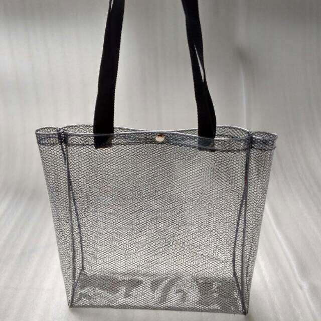 Tote bag tas wanita transparan PVC tebal 0.5