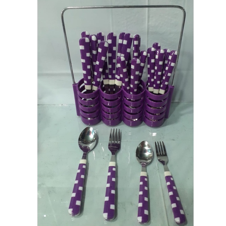 Sendok Garpu Set Ungu