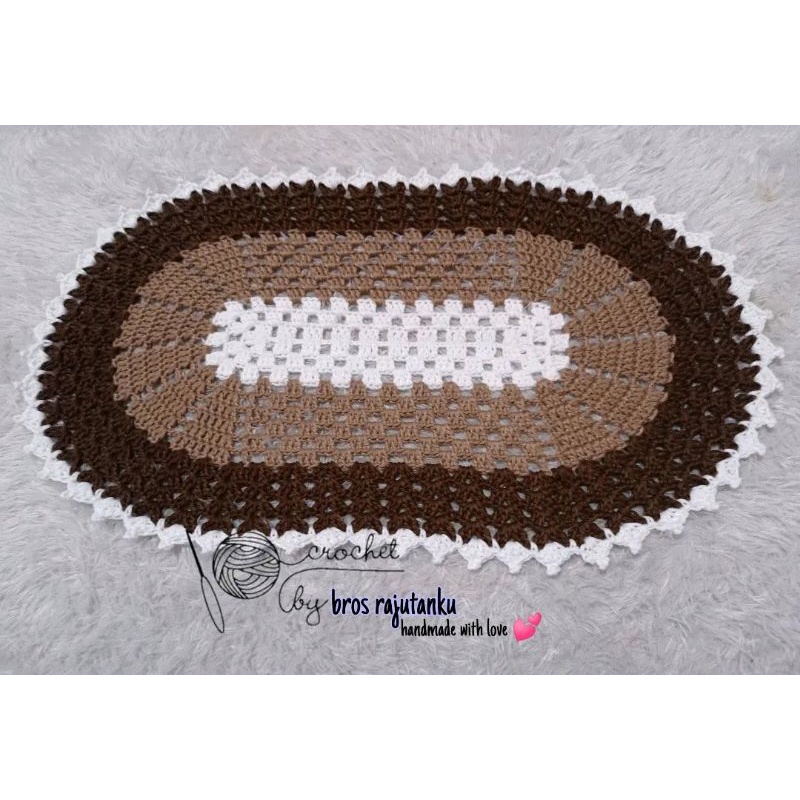 taplak meja | taplak rajut