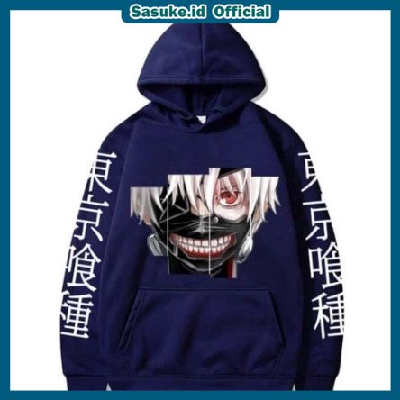 sasuke.id - Jumper Hoodie Anime II Sweater Hoodie Sablon Anime Ken Kaneki Ghoul Hoodie II ( Pria &amp; Wanita )/(Anak &amp; Dewasa) / Sweater hoodie anak cowok kaneki / Sweater Hoodie Anime Jepang Anak Usia 6-10 Tahun Dan Dewasa / Jaket Anime Kaneki Tokyo Ghoul