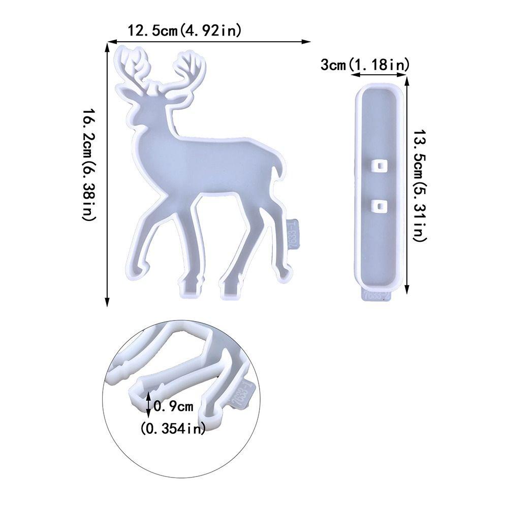 Suyo Natal Elk Cetakan Silikon Rumah Tangga DIY Kerajinan Desktop Ornamen Casting Cetakan