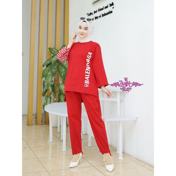 SETELAN KAOS WANITA KEKINIAN ORIGINAL QUALITY BY ZAHIN