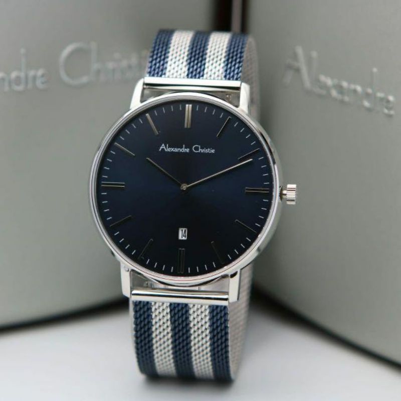 JAM ALEXANDER CRISTIE AC 8582 SILVER COMBINASI BLUE ORIGINAL