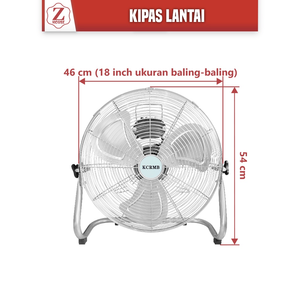 Kipas Angin Lantai Tornado Fan 18&quot; Floor Fan 18 Inch Kipas Angin Meja Lantai Kipas Angin High Velocity Kipas Angin Lantai Tornado Deluxe 18&quot; Original Kipas Angin Meja Duduk Lantai Desk Fan Industri Industrial Floor Fan Kipas Angin Lantai 18 Inci