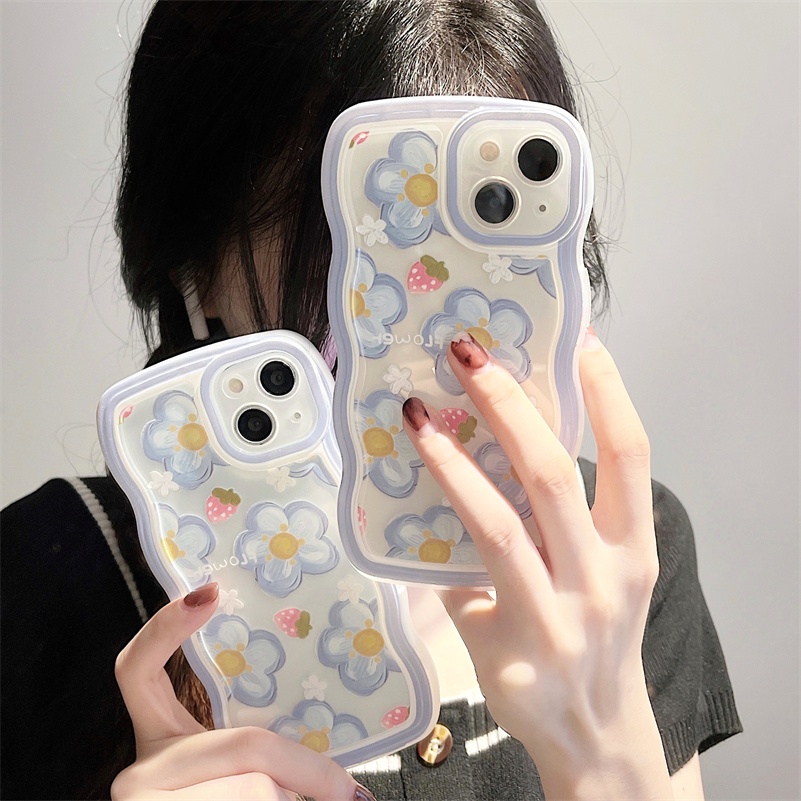 Casing Silikon OPPO A57 A15 A15s A16 A16k A3s A5s A76 A96 A74 A54 A93 A94 A95 A92 A53 A5 A9 F11 F9 Reno 7 6 5 Pro 7Z 6Z Motif Bunga