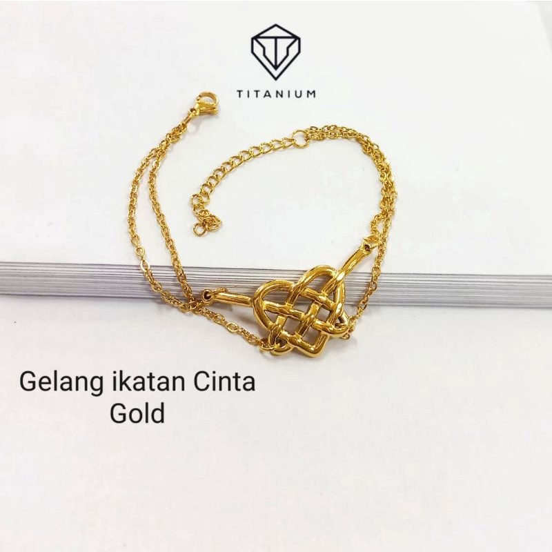 VIRAL GELANG IC IKATAN CINTA CEMBUNG TITANIUM WANITA ELEGAN