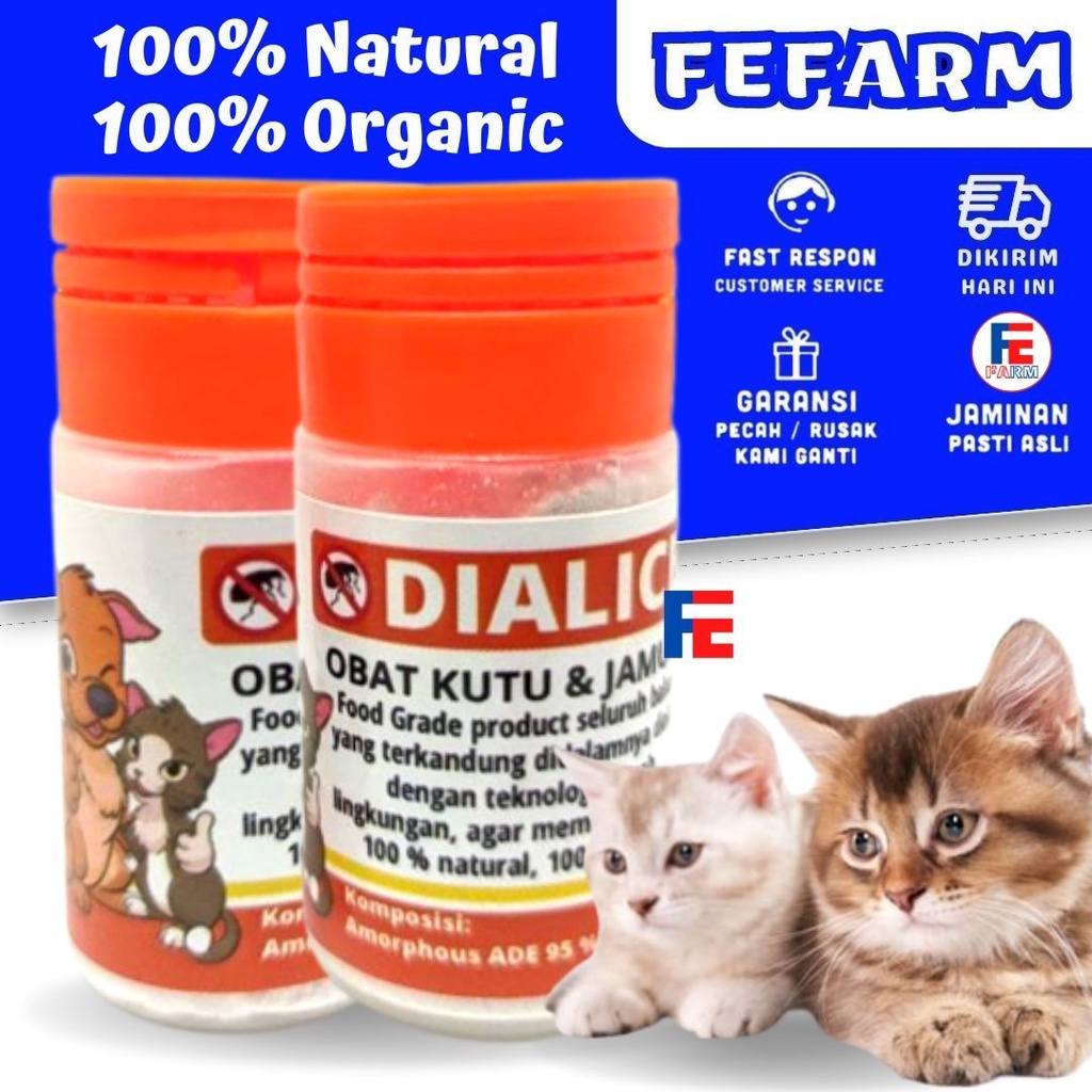 DIALICE Obat Kutu Kucing Anjing Kelinci 100% FOOD GRADE FEFARM