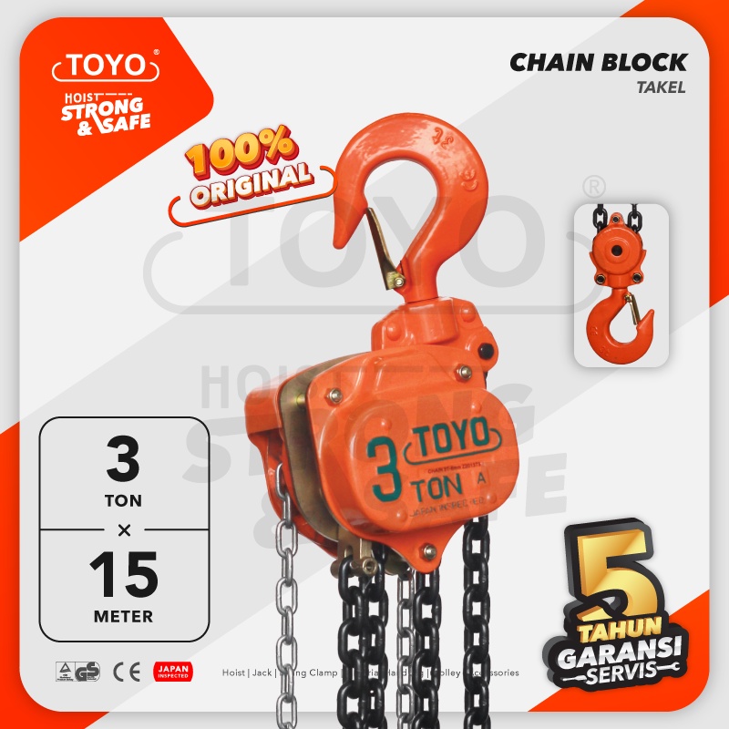 TOYO Chain Block / Takel 3 Ton x 15 Meter