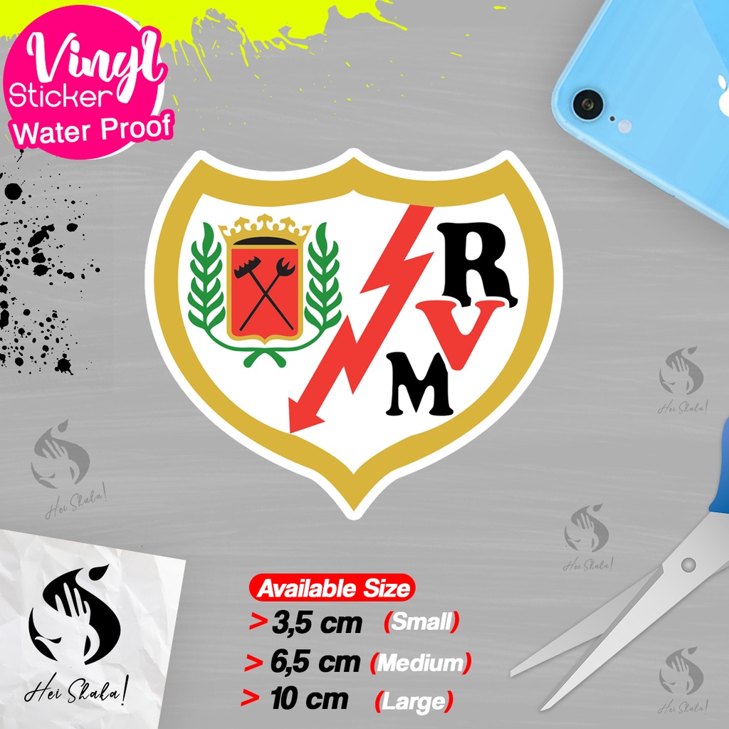 

Stiker Rayo Vallecano Klub Sepak Bola Liga Spanyol Sticker Logo Satuan Bahan Anti Air