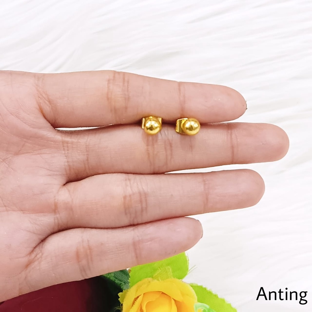 full set perhiasan wanita titanium asli anti karat lapis emas 24 k model terlaris