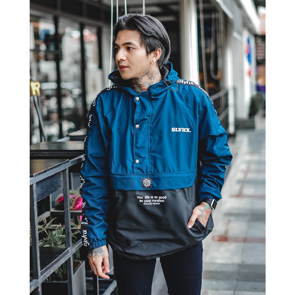JAKET PRIA - JAKET WANITA - JAKET CAGOULE SALVIO HEXIA - JAKET CAGOULE - JAKET PARASUT - JAKET - JAKET PARASIT - JAKET PARASUT PRIA - SWEATER PARASUT PRIA - JAKET PRIA MURAH - JAKET PARASUT GAMBAR - JACKET PRIA - JAKET KEREN - JAKET VIRAL - JAKET MURAH-Petrol Hitam Salvio