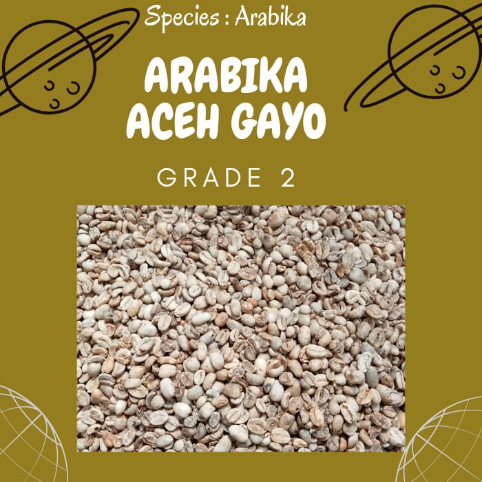 

TERMURAH I Green bean Arabika Aceh Gayo Grade 2 - Washed proses 1kg