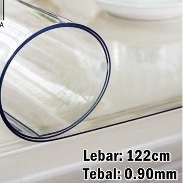 

Plastik Mika Lentur Super Bening Bahan Sekat Taplak 122cm Tebal 0.90mm - Standar
