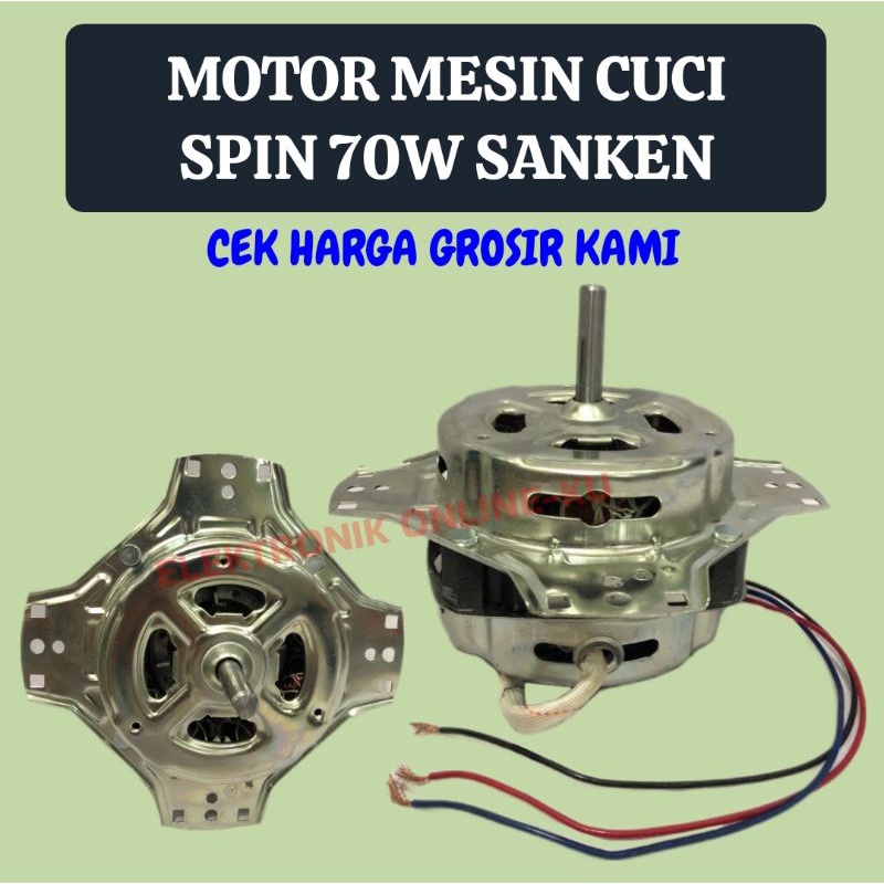 DINAMO MOTOR MESIN CUCI SPIN 70W SANKEN