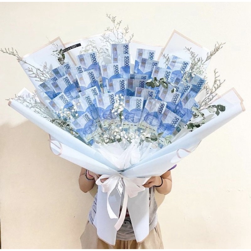 Bucket uang 50rb senilai 1jt