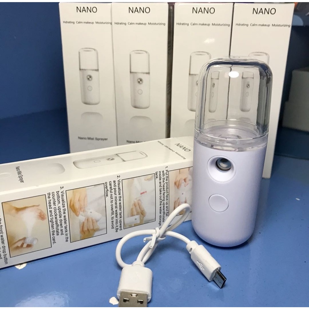 [COD] Nano Mist Sprayer Facial Humidifier Mini Pelembab Wajah Portabel Anti Bocor