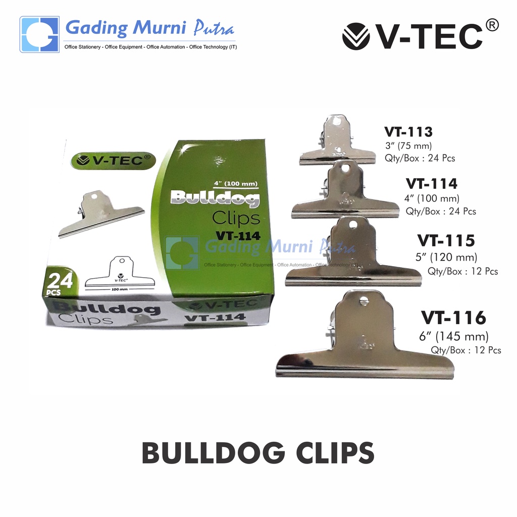 

BULLDOG CLIP / PAPER CLIP BULLDOG V-TEC