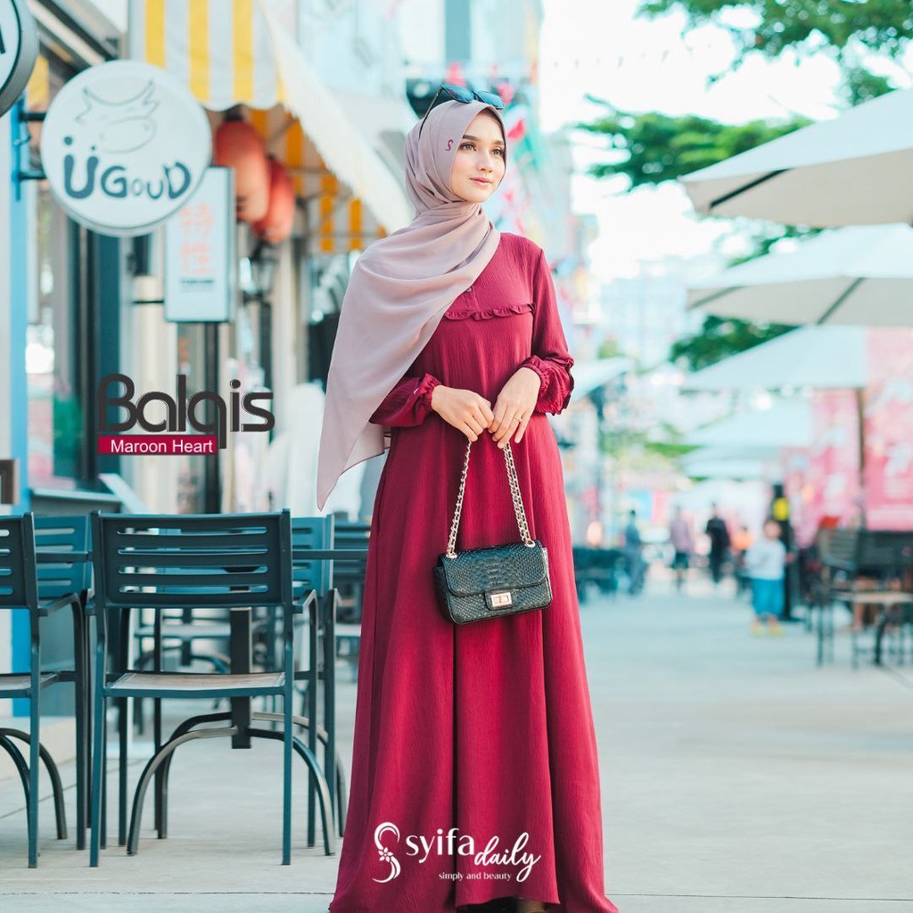 TERBARU GAMIS TERMURAH BALQIS MOM VERSI MAXI DRESS BY SYIFA DAILY