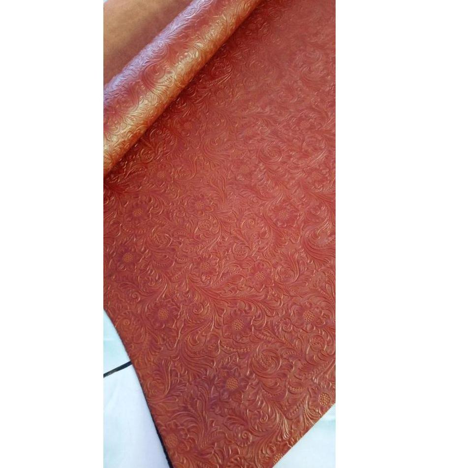 [Y-IGI-✔) Kulit Sapi Lembaran Kulit Sapi Asli Motif Batik Bunga, Motif Buaya, dan Pull up Ketebalan 
