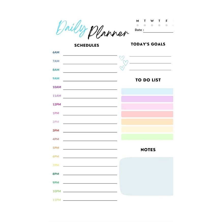 

Daily Planner A6 / Bullet Jurnal / Planner Harian Loose Leaf A6 Design 1.7