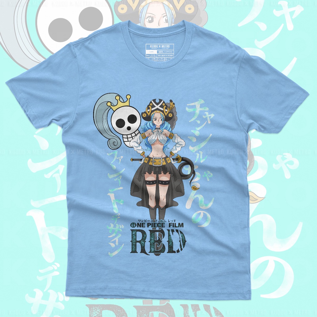 Kaos Nefertari Vivi Blue Anime Manga One Piece Film Red Premium Unisex