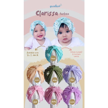Clarissa Turban | Turban Anak Turban Baby Turban bayi Turban anak perempuan Turban Newborn Turban Bu