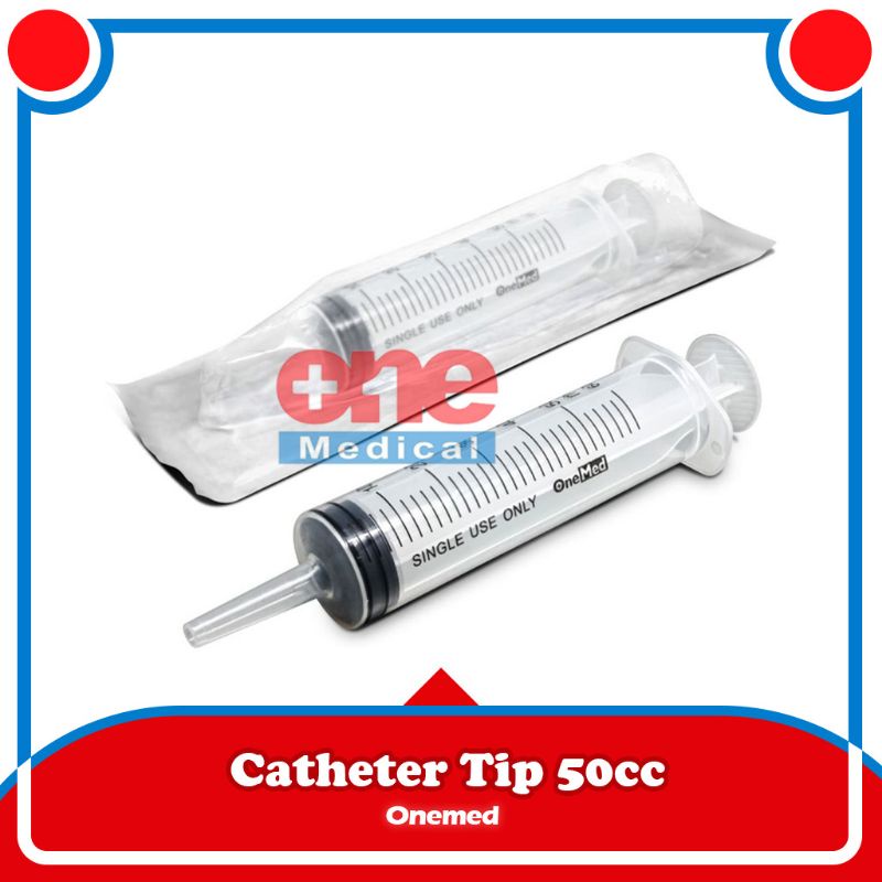 Syringe 50cc Catheter Tip Onemed Feeding Spuit 50ml Lubang Tengah