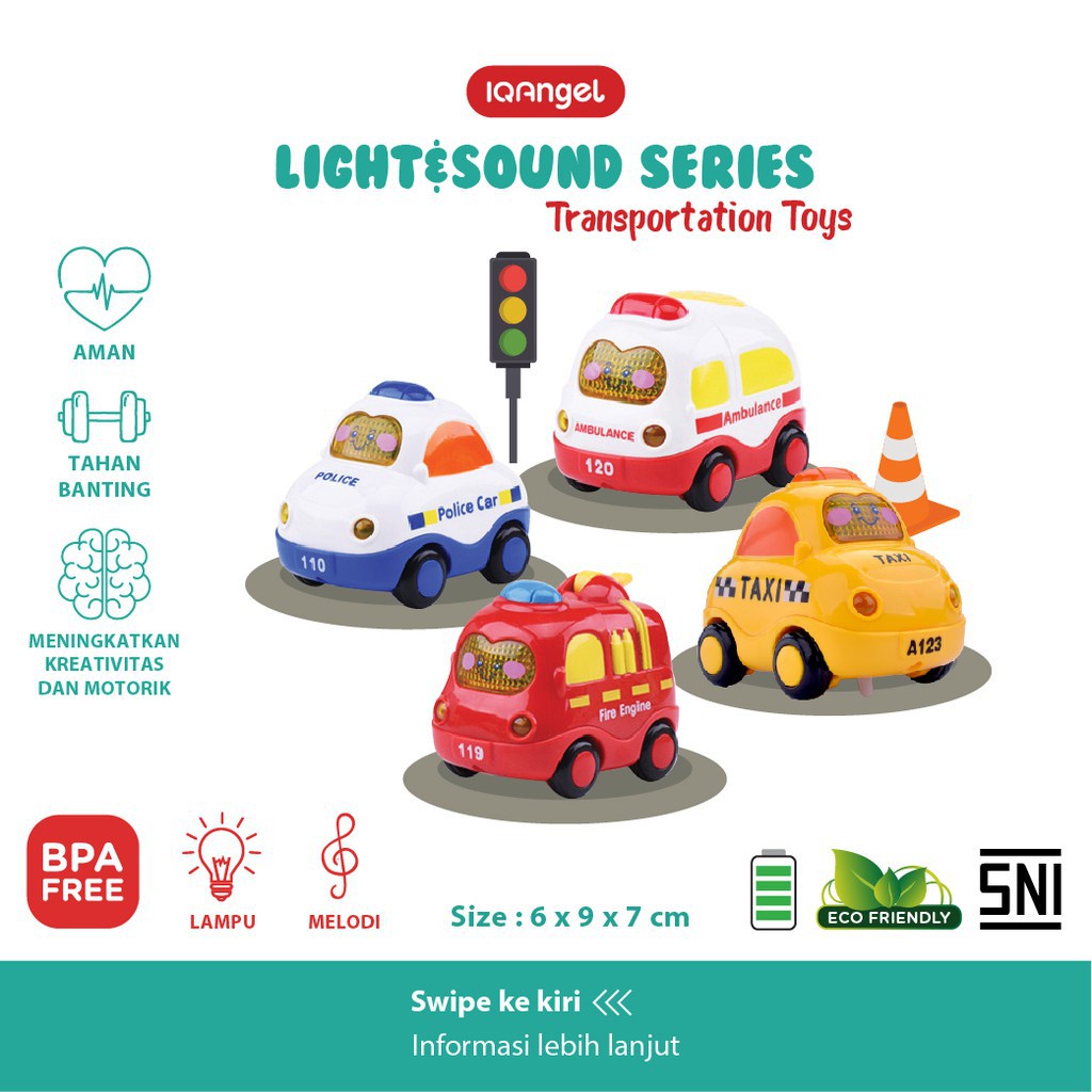 Mainan Bayi / Anak IQAngel Transportation Series Bersertifikat SNI