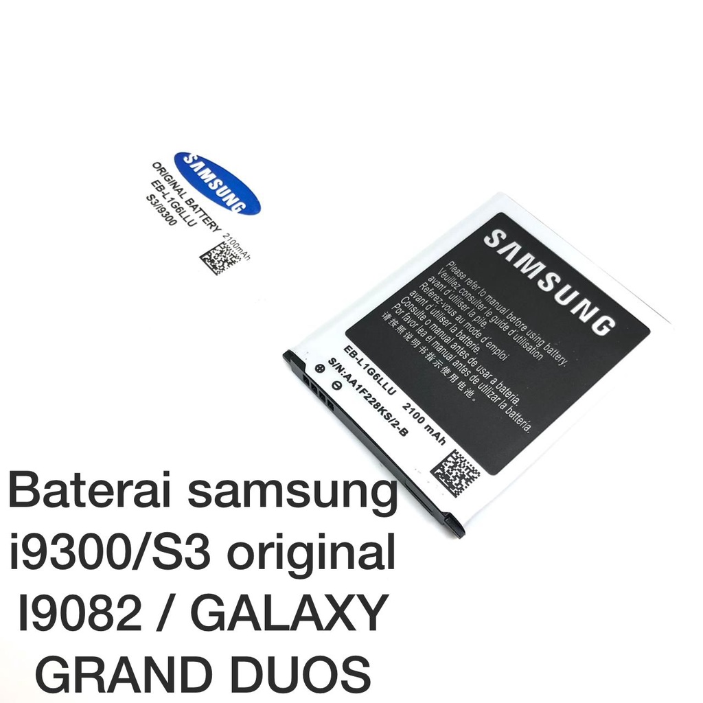 BATERAI SAMSUNG GRAND DUOS i9080 i9082 - GRAND NEO Plus i9060 i9060i - GALAXY S3 i9300 ORI NEW NON PACKING