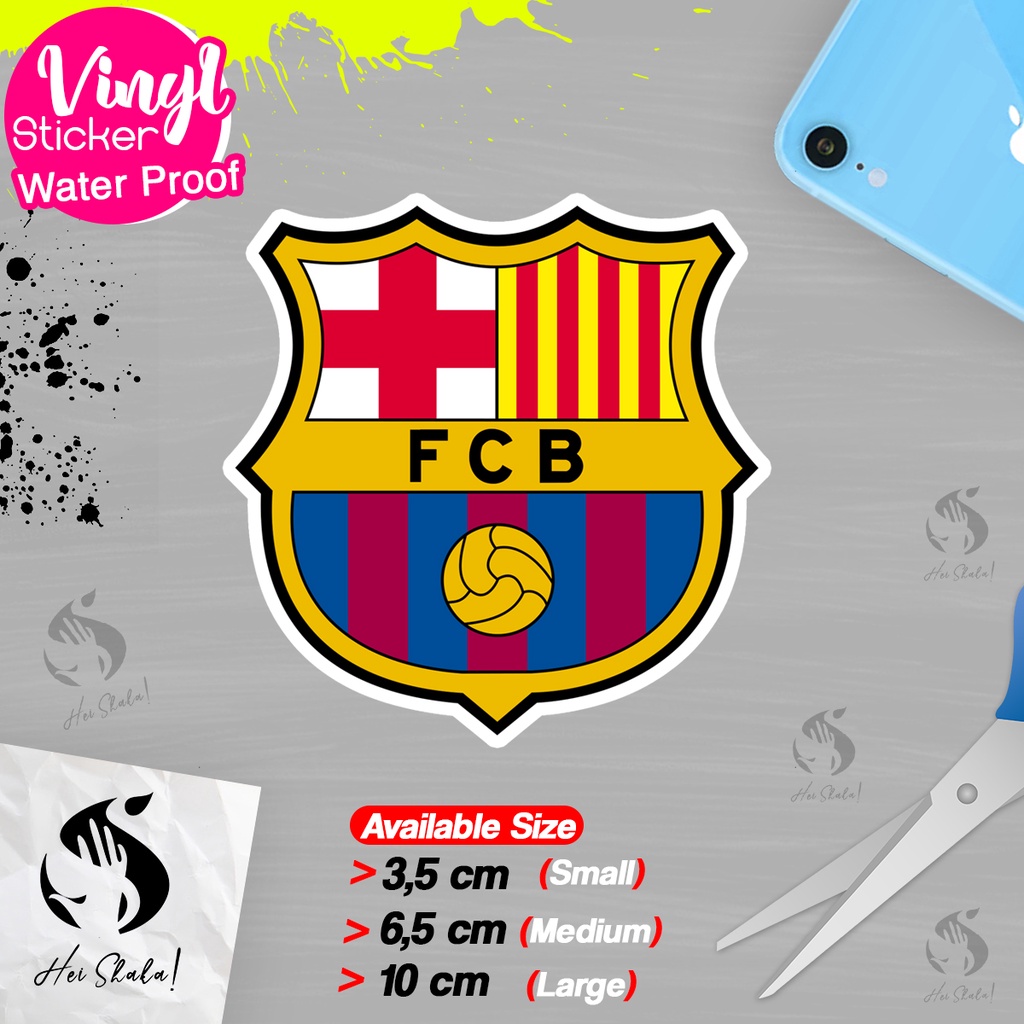 

Stiker Barcelona Klub Sepak Bola Liga Spanyol Sticker Logo Satuan Bahan Anti Air