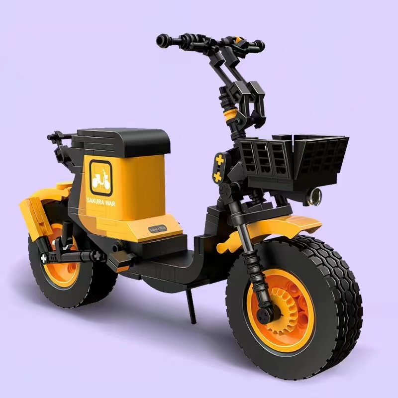 Kompatibel Dengan Lego Blok Bangunan Berbagi Mobil Domba Kecil Blok Bangunan Sepeda