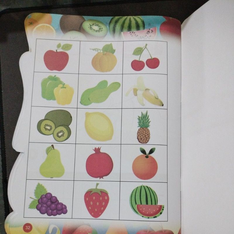 buku seri paud mewarnai buah 32 halaman full colour 32 halaman 19x27cm