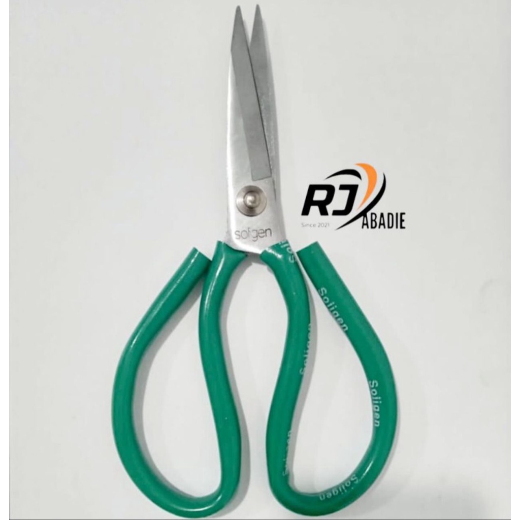 [12PCS] Gunting Kodok Kulit Kain Serbaguna GG Karet Scissors SOLIGEN SLM-11 8 Inch