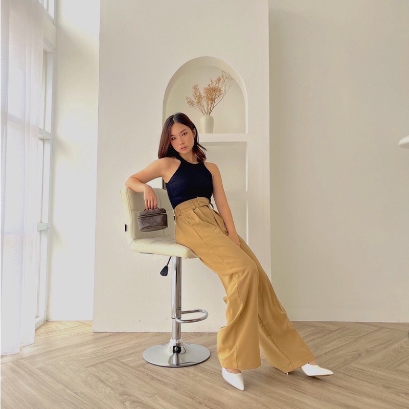 KAI CULLOTES WIDE KOREA LONG PANTS - CELANA KULOT THICK BELT WANITA PREMIUM - CELANA CULLOTE BAN PINGGANG TINGGI - CELANA KERJA PANJANG FORMAL FUSCHIA WANITA - HADIAH ATAU KADO ULTAH CEWEK