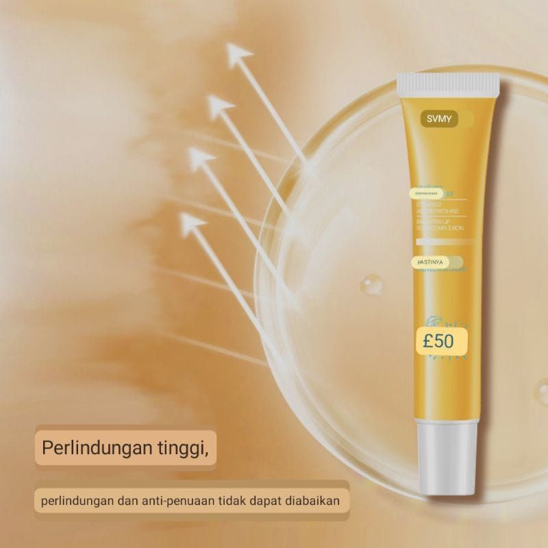 Medan Termurah Pelindung Pelembab Wajah Memutihkan Light Moisture Protection Cream Sunscreen SVMY SPF50 Krim Tabir Surya